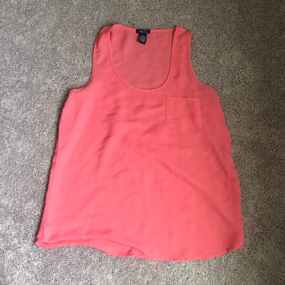 Coral dress shirt